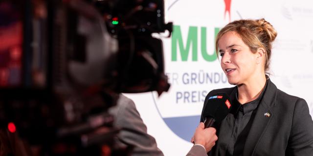 Mona Neubaur at an Interview with RTL group