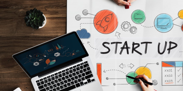Eine Mind Map mit der Aufschrift Start Up
