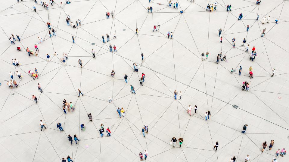 People networked with each other