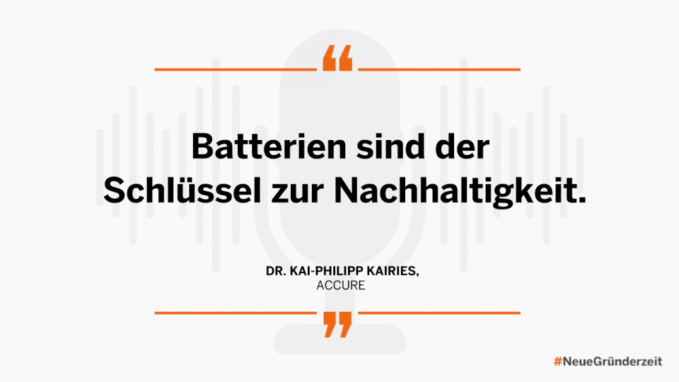 Batterien sind der Schlüssel zur Nachhaltigkeit.