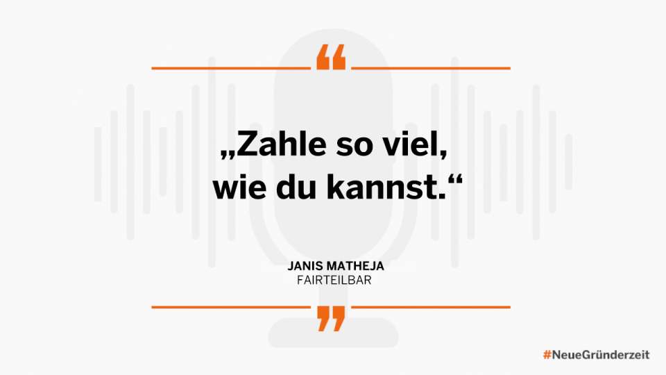 „Zahle so viel, wie du kannst.“ Janis Matheja, fairTEILBAR