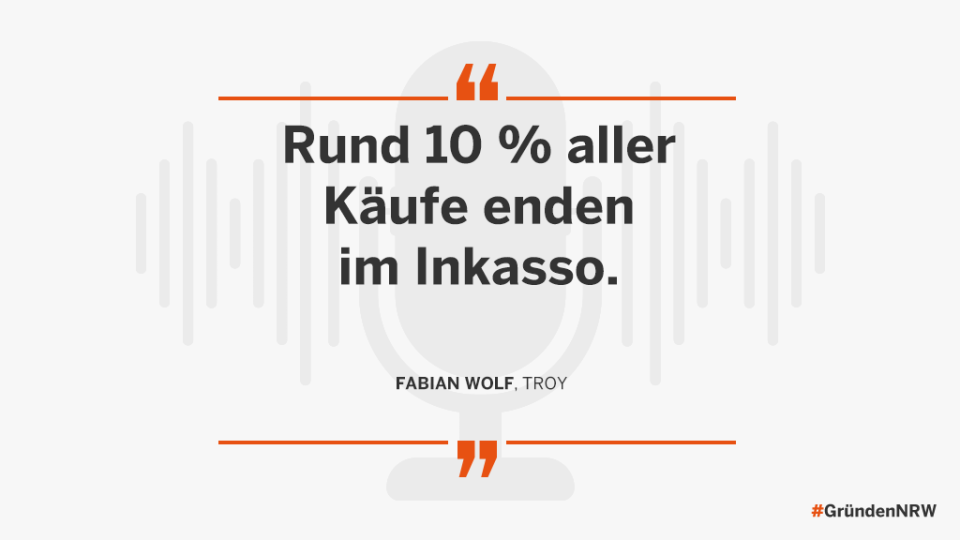 Rund 10 % aller Käufe enden im Inkasso. Fabian Wolf, Troy