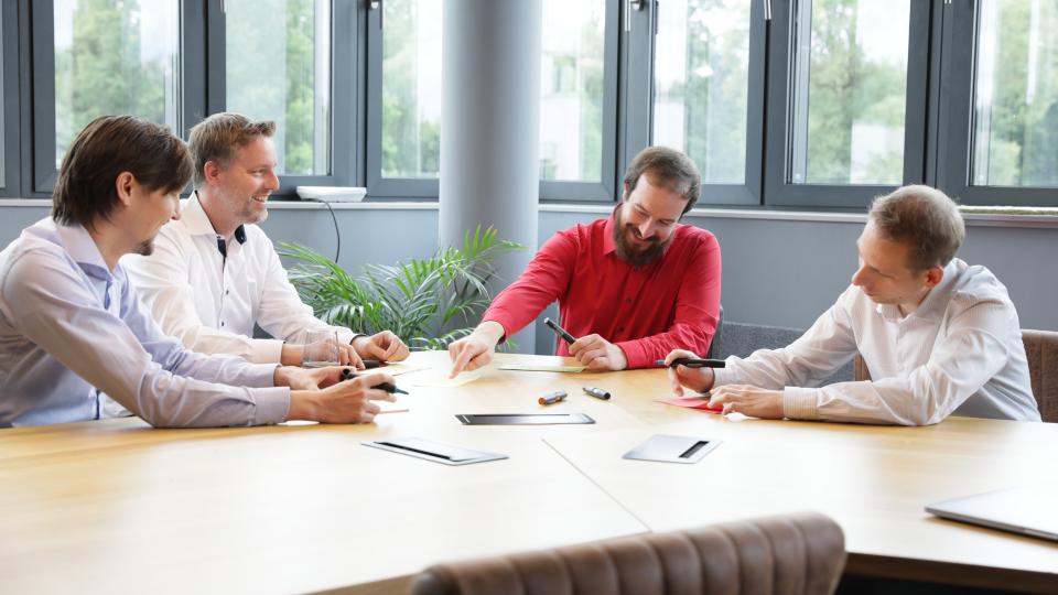 Von links nach rechts: Johannes Späth, Eric Bodden, Manuel Benz und Andreas Dann 