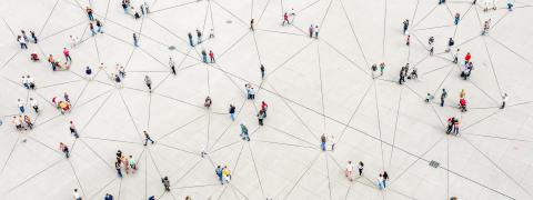 People networked with each other