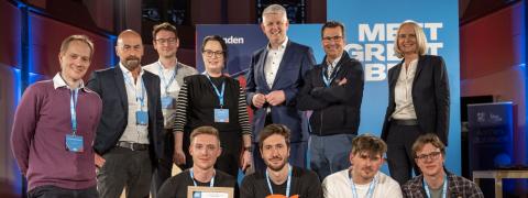 Das Gewinnerteam des Start-ups Voltfang