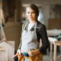 Woman standing in a workshop