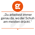 "Du arbeitest immer genau dort, wo der Schuh am meisten drückt". André Moreira, Novihum