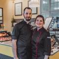 Sven Walton and Ariane Hensch in their café